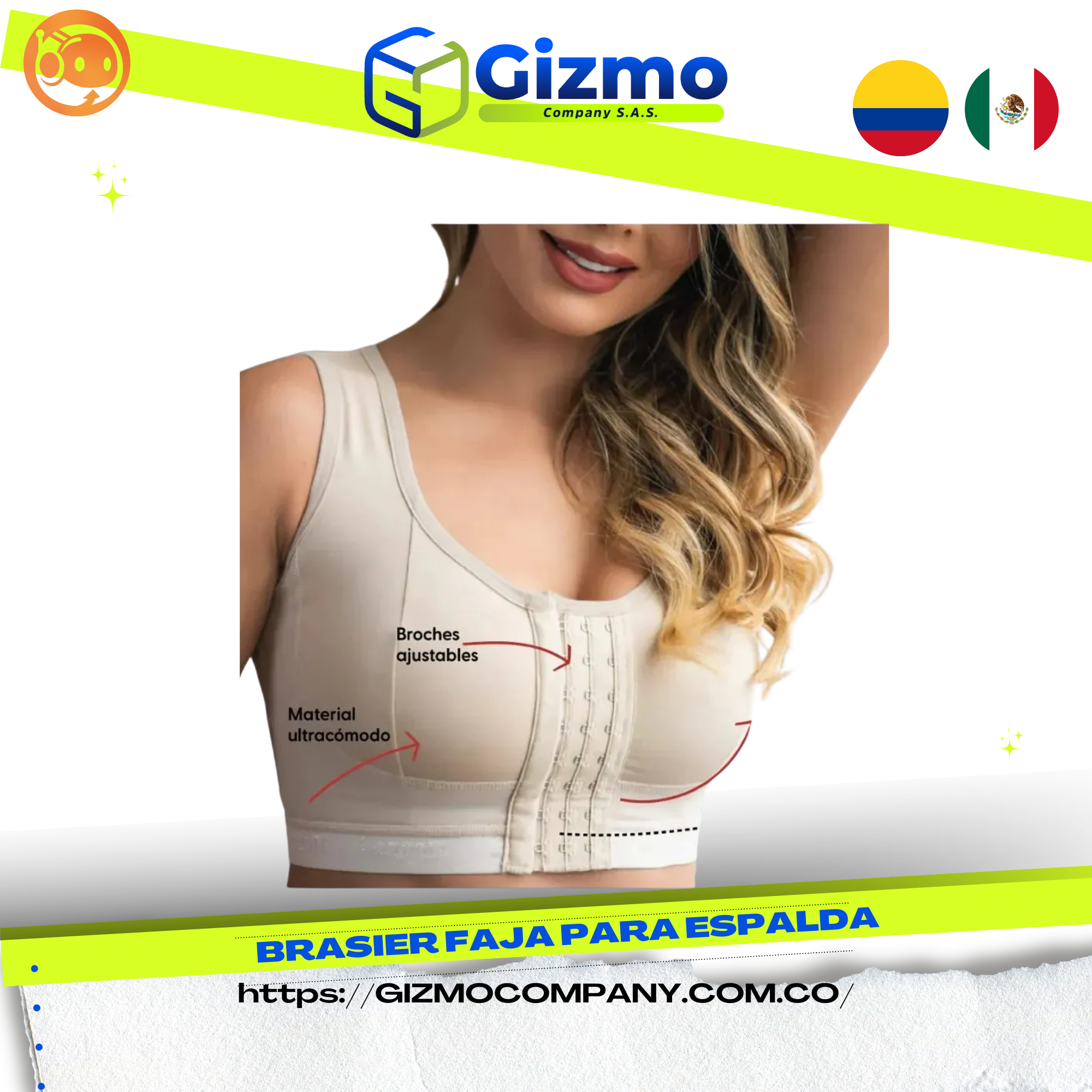 Brasier Faja Para Espalda